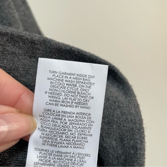 Cabi 3871 Cowl Snap Sleeve Convertible Charcoal Pullover Oversized Sweatshirt - Picture 6 of 12